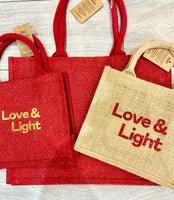 Love & Light tote bags