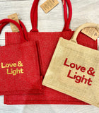 Love & Light tote bags